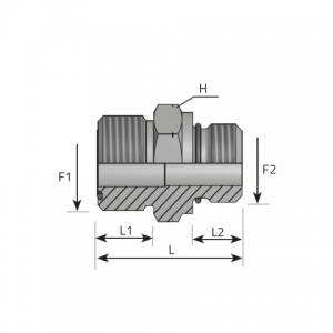 Adapter male ORFS – metric male. (AMO..MM)